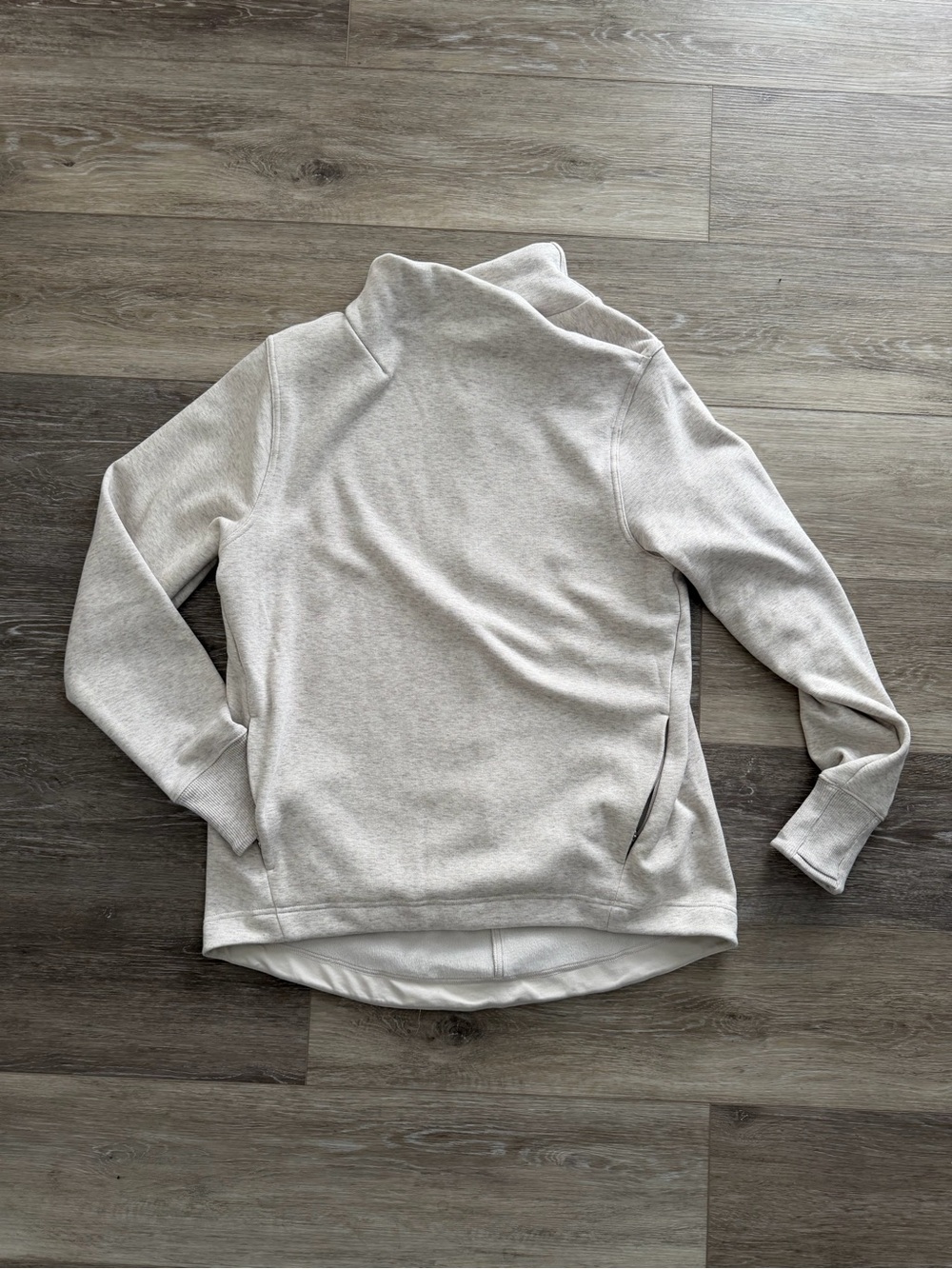 Athleta Light Gray Cowl Neck Pullover Sweater